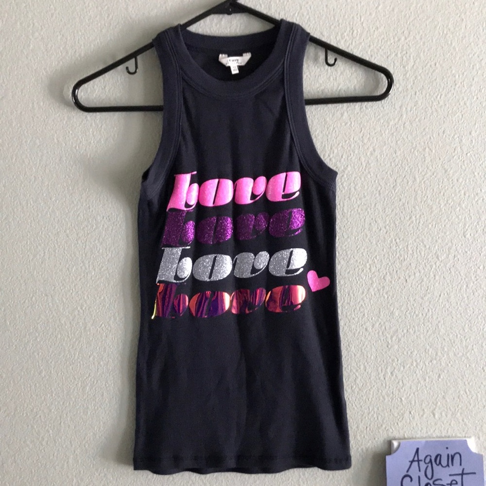 New Easy Standard Women’s 60’s Graphics Crew Neck Love Tee Tank Top